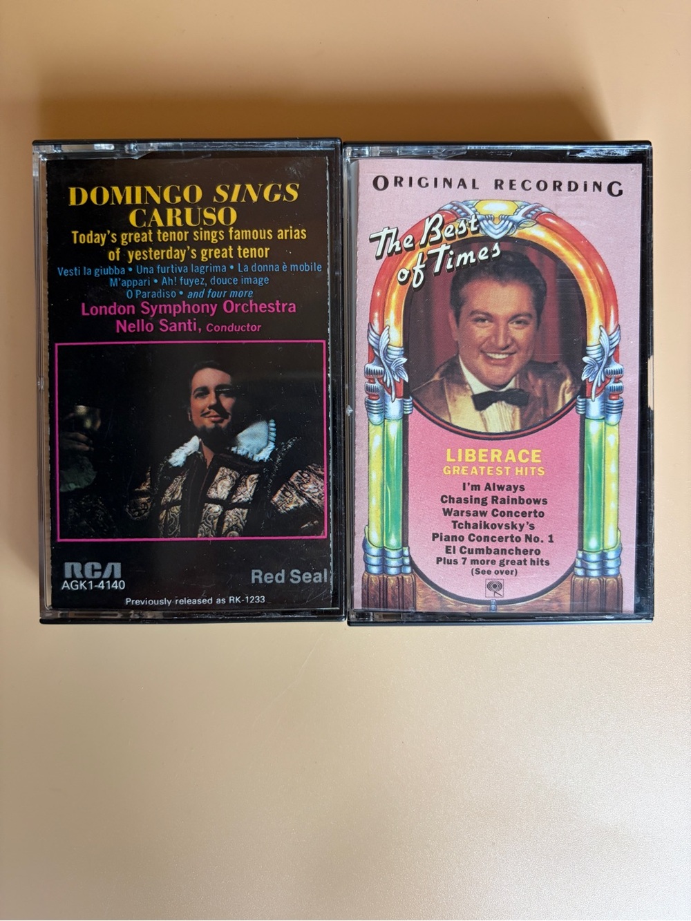 Cassette Tapes Domingo & Liberace